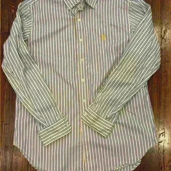 Mens Ralph Lauren Polo Striped Classic Fit Button Down Sz Large - Picture 2 of 6